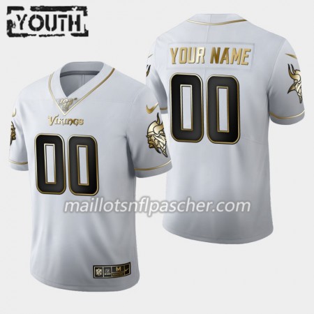 Maillot Minnesota Vikings Custom Nike Blanc Golden Edition 100th - Enfant